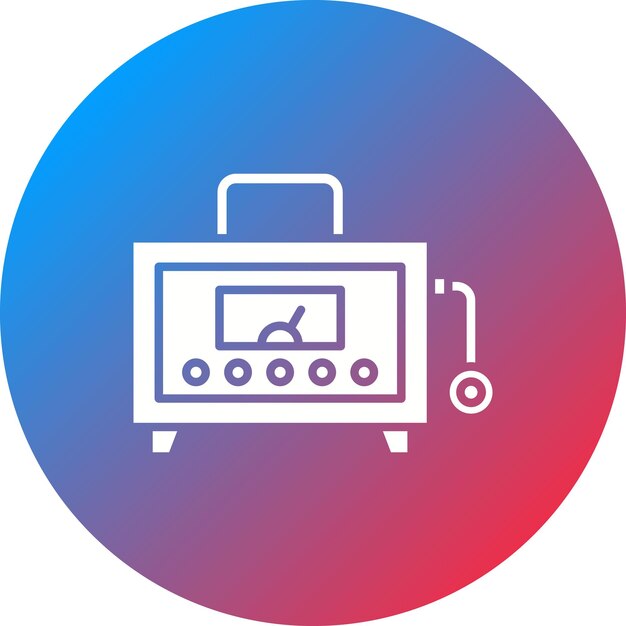Imagen vectorial del icono del dosímetro Puede utilizarse para la energía nuclear