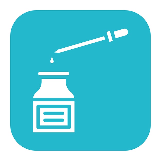 Imagen vectorial del icono de la dosis química Puede utilizarse para el tratamiento del agua