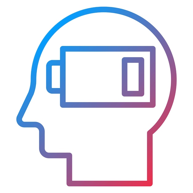 Imagen vectorial del icono de drenaje emocional Se puede utilizar para el agotamiento