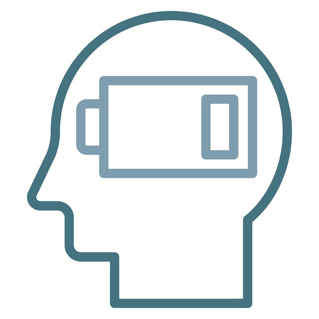 Imagen vectorial del icono de drenaje emocional Se puede utilizar para el agotamiento