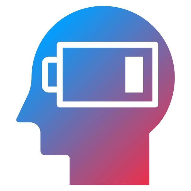 Imagen vectorial del icono de drenaje emocional Se puede utilizar para el agotamiento