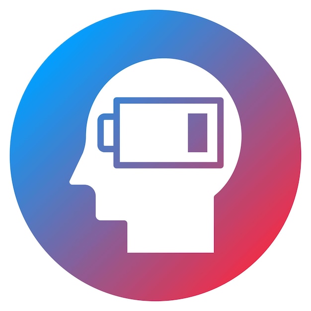 Imagen vectorial del icono de drenaje emocional Se puede utilizar para el agotamiento
