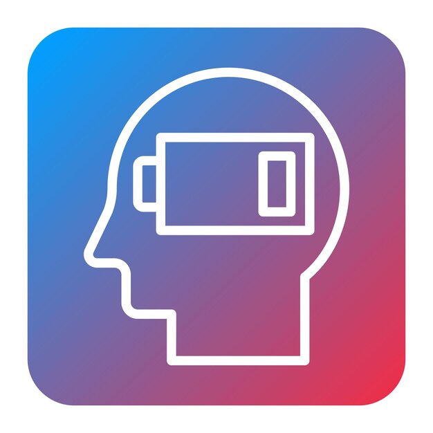 Imagen vectorial del icono de drenaje emocional Se puede utilizar para el agotamiento