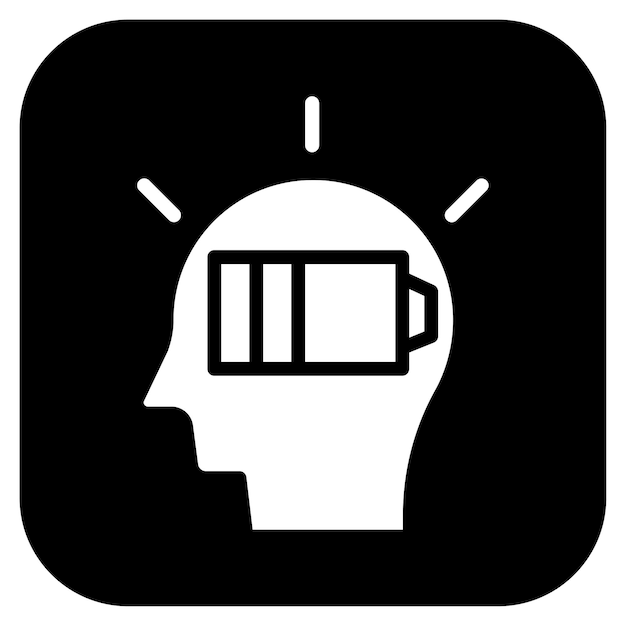 Imagen vectorial del icono de drenaje mental Se puede usar para el agotamiento