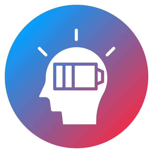 Imagen vectorial del icono de drenaje mental Se puede usar para el agotamiento