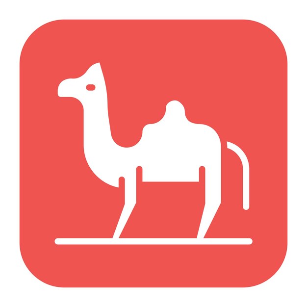 Imagen vectorial del ícono del dromedario se puede utilizar para egipto