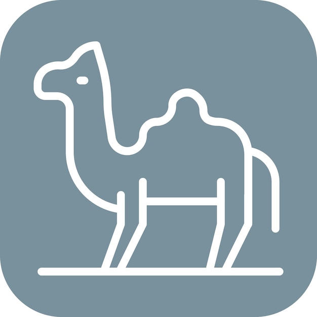 Imagen vectorial del ícono del dromedario Se puede utilizar para Egipto
