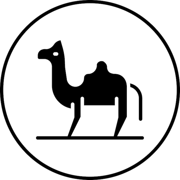 Imagen vectorial del ícono del dromedario Se puede utilizar para Egipto