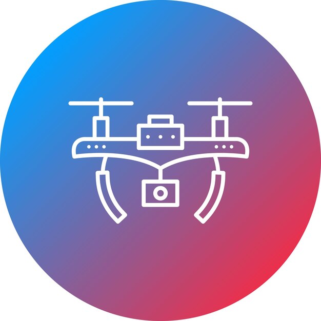 La imagen vectorial del icono del dron se puede utilizar para la ingeniería