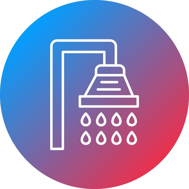 Imagen vectorial del icono de la ducha Se puede utilizar para cosméticos