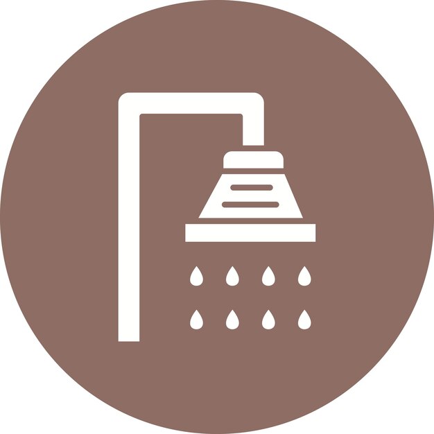 Imagen vectorial del icono de la ducha Se puede utilizar para cosméticos