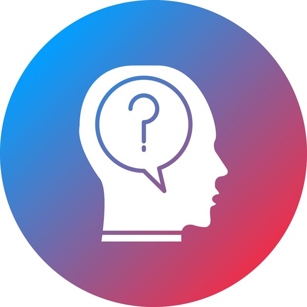 Imagen vectorial del icono de la duda Se puede utilizar para las habilidades de la vida