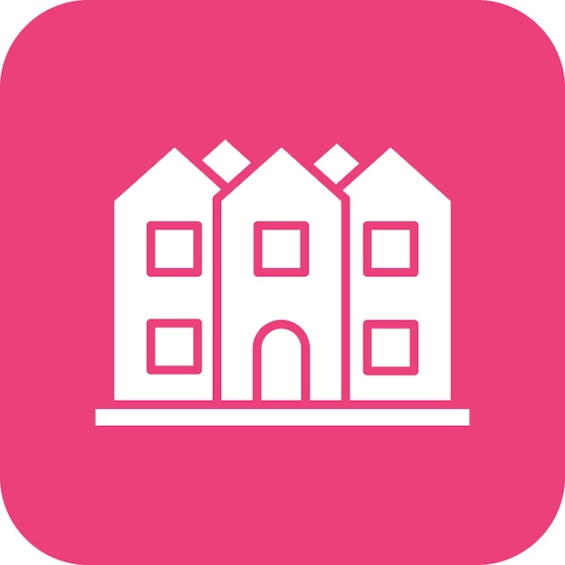 Imagen vectorial de icono dúplex Se puede utilizar para el tipo de casas