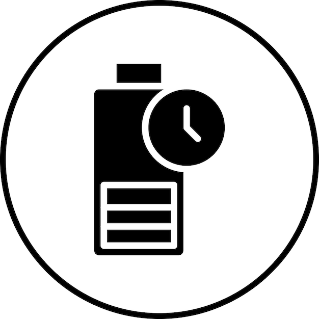 Imagen vectorial del icono de duración de la batería Se puede utilizar para la batería y la energía