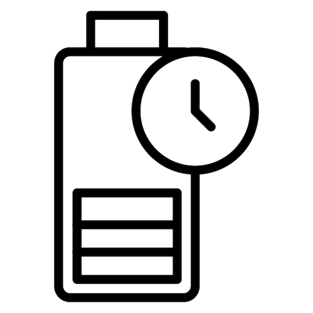 Imagen vectorial del icono de duración de la batería Se puede utilizar para la batería y la energía
