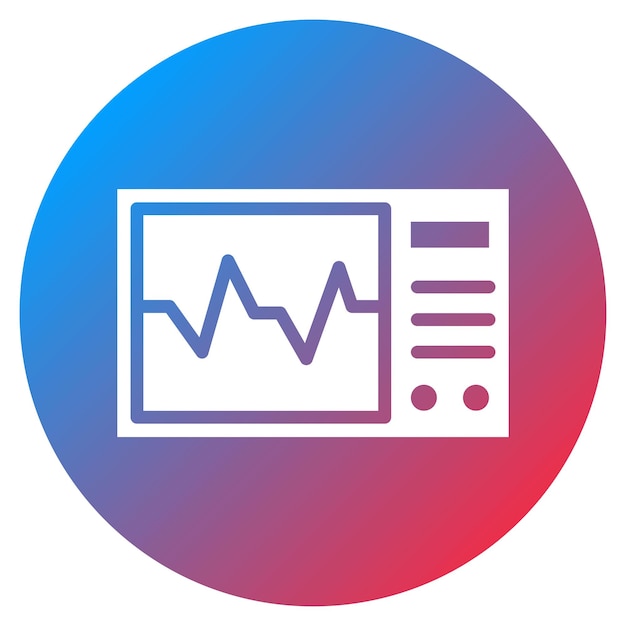 Imagen vectorial del icono del ECG Puede utilizarse para pruebas médicas