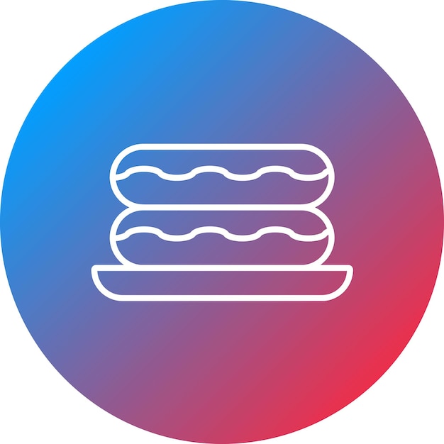 Imagen vectorial de icono de Eclair Se puede usar para Coffee Shop