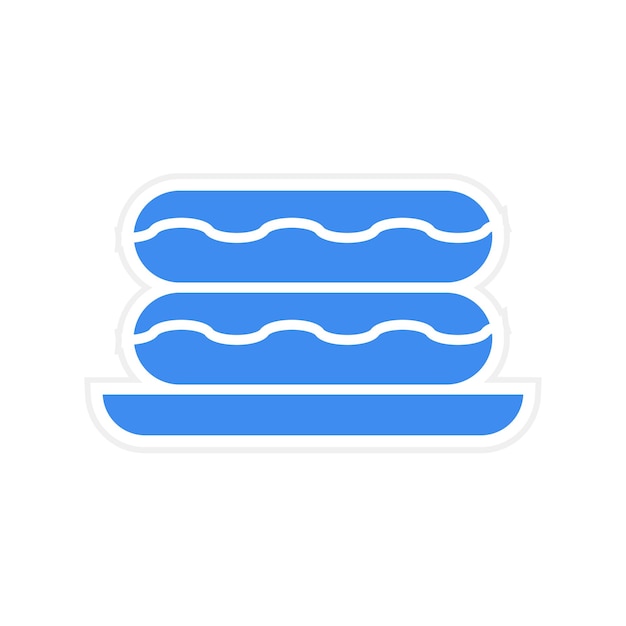 Imagen vectorial de icono de Eclair Se puede usar para Coffee Shop