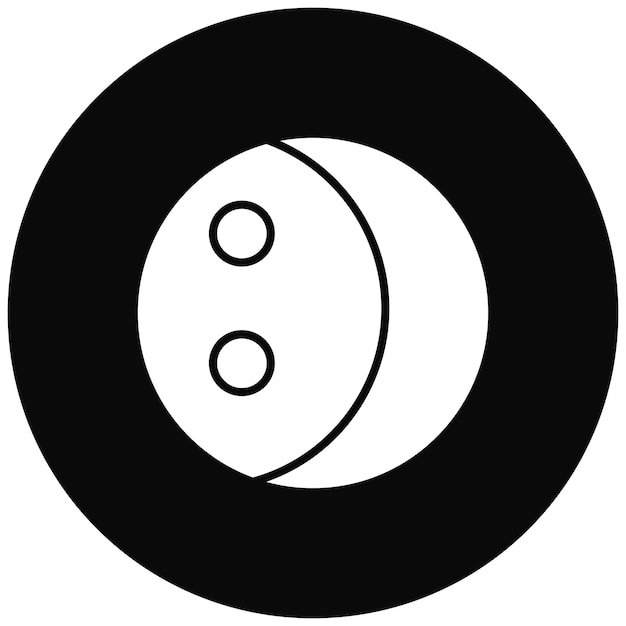 Imagen vectorial del icono del eclipse lunar Se puede utilizar para la tecnología espacial