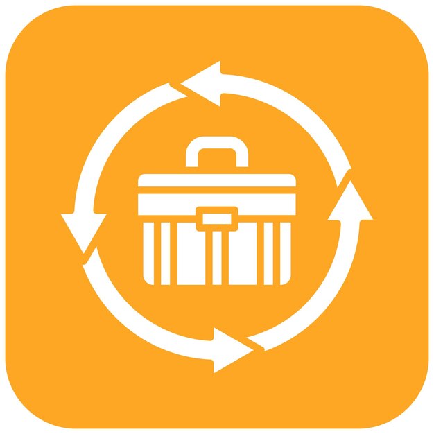 La imagen vectorial del icono de la economía circular de empleos se puede utilizar para la economía