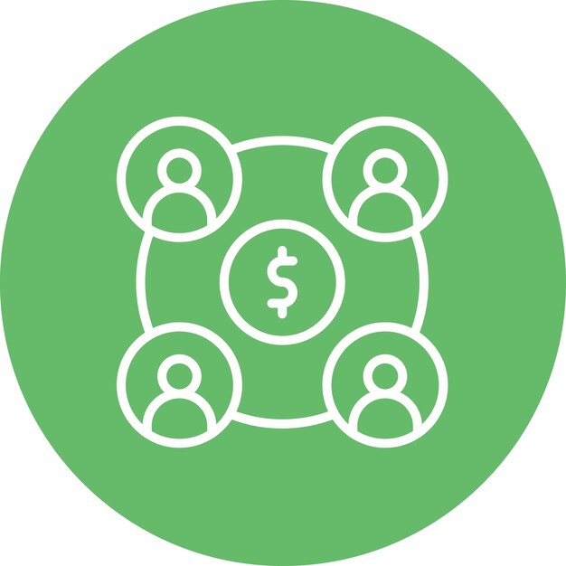 Imagen vectorial del icono de la economía compartida Se puede utilizar para la economía Gig