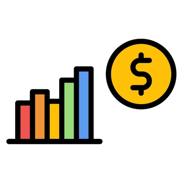 Imagen vectorial de icono de economía Se puede utilizar para la brecha de generación