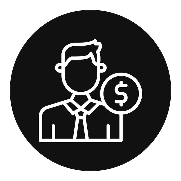 La imagen vectorial del icono del economista se puede utilizar para la diversidad