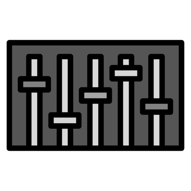 Imagen vectorial del icono del ecualizador Se puede usar para Artist Studio