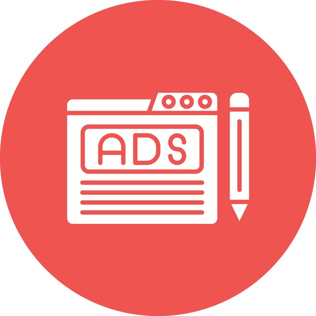 Imagen vectorial de icono de edición de contenido Se puede utilizar para la Agencia de Medios