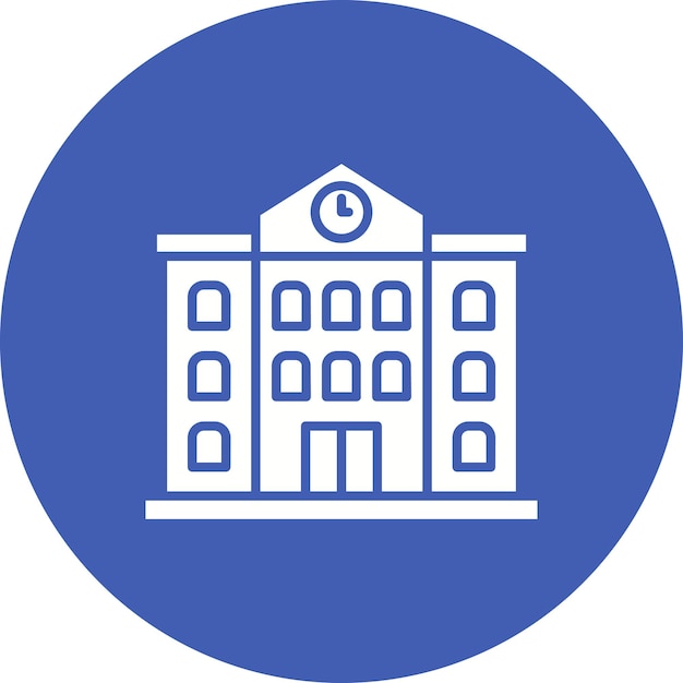 La imagen vectorial del icono del edificio antiguo se puede utilizar para la historia