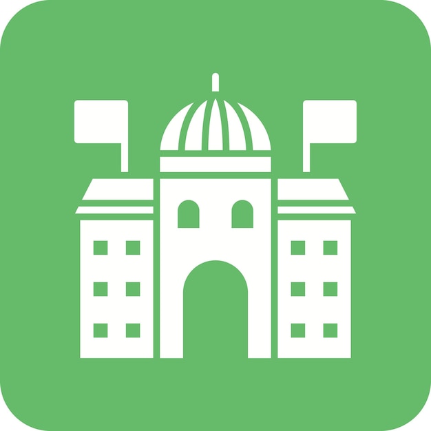 Imagen vectorial del icono del edificio del gobierno Se puede utilizar para los elementos de la ciudad