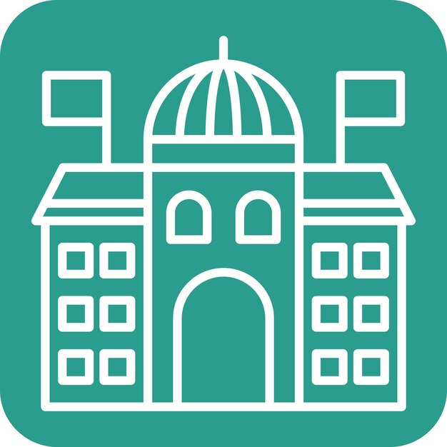 Imagen vectorial del icono del edificio del gobierno Se puede utilizar para los elementos de la ciudad