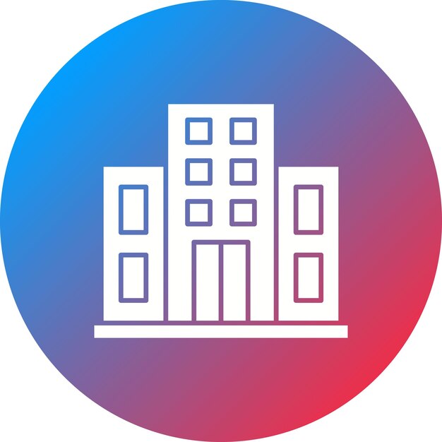 Imagen vectorial del icono del edificio del hotel Se puede utilizar para los servicios hoteleros