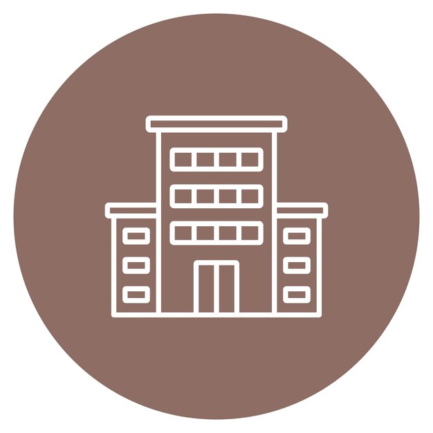 Imagen vectorial del icono del edificio de Office Se puede utilizar para Office