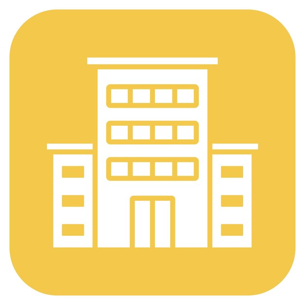 Imagen vectorial del icono del edificio de Office Se puede utilizar para Office