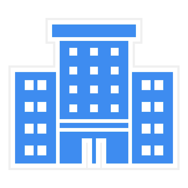 Imagen vectorial de icono de edificio de oficina Puede utilizarse para empresas