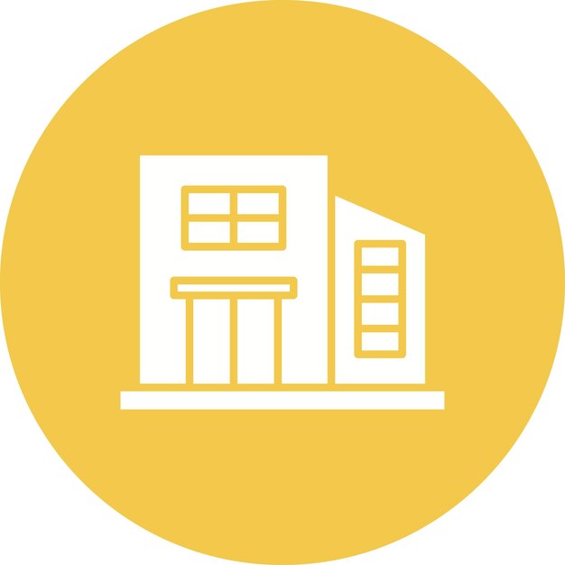 La imagen vectorial del icono del edificio se puede utilizar para el tipo de casas