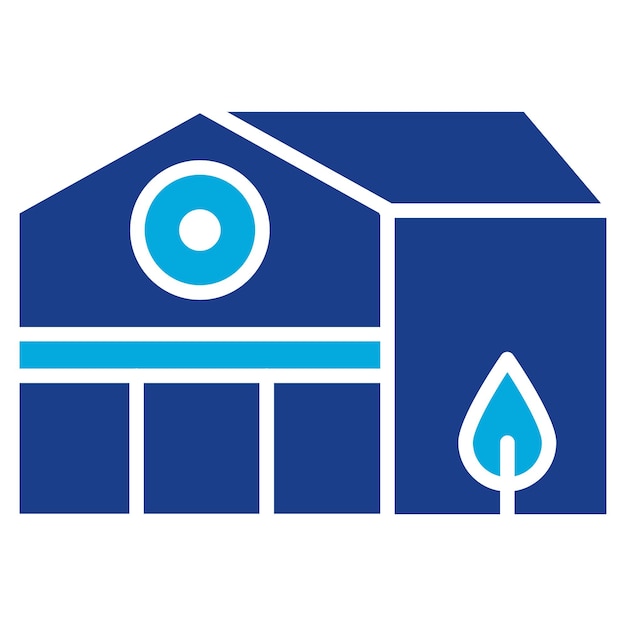 Imagen vectorial de icono de edificio verde Se puede usar para el Día de la Tierra