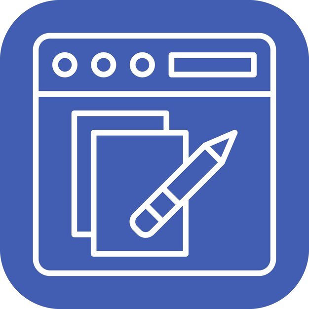 Imagen vectorial del ícono del editor de copia Se puede utilizar para el periodismo