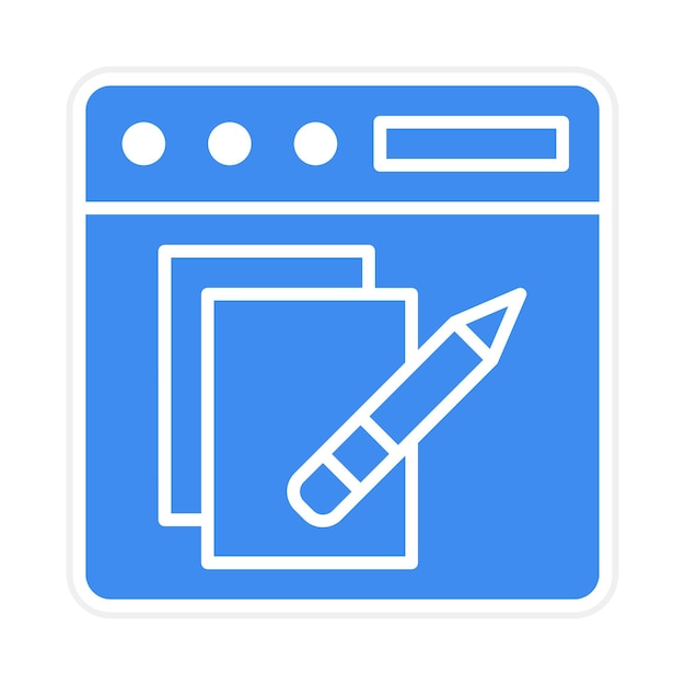 Imagen vectorial del ícono del editor de copia Se puede utilizar para el periodismo