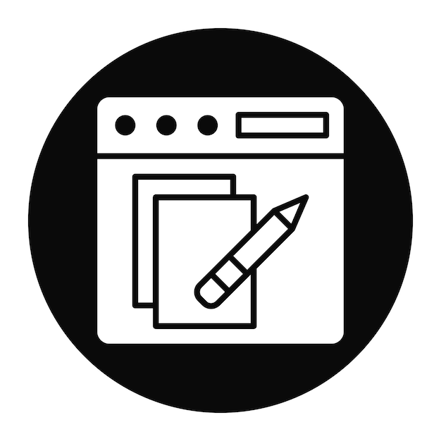 Imagen vectorial del ícono del editor de copia Se puede utilizar para el periodismo