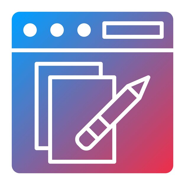 Imagen vectorial del ícono del editor de copia Se puede utilizar para el periodismo