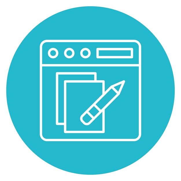 Imagen vectorial del ícono del editor de copia Se puede utilizar para el periodismo