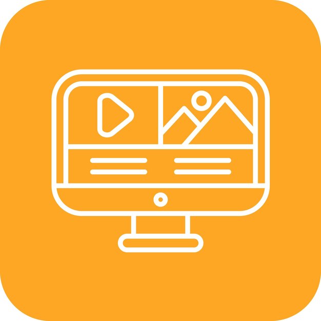 Imagen vectorial de icono de editor de video Se puede usar para Digital Nomad