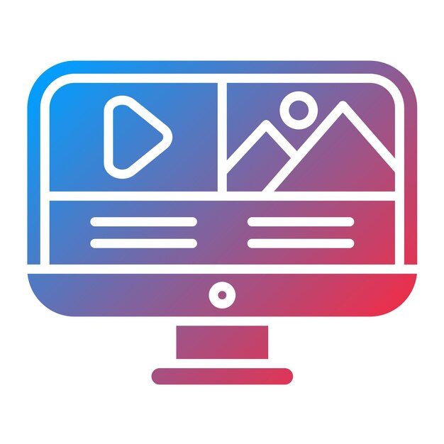 Imagen vectorial de icono de editor de video Se puede usar para Digital Nomad