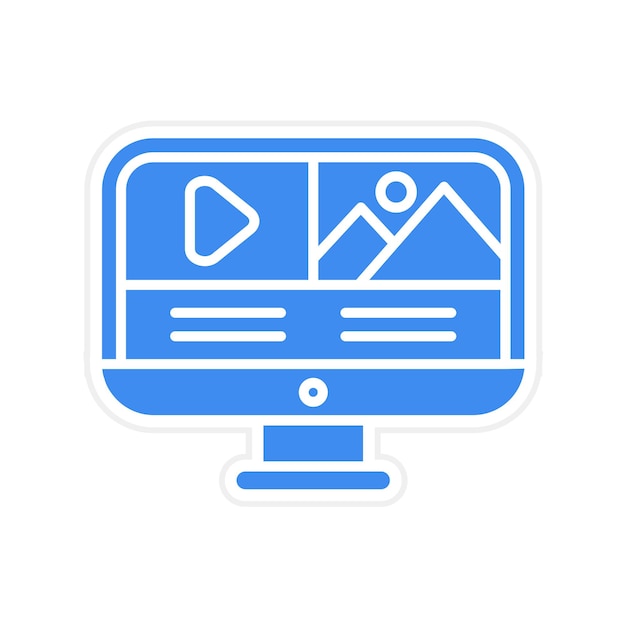 Imagen vectorial de icono de editor de video Se puede usar para Digital Nomad