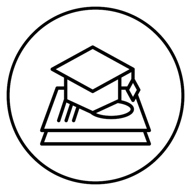 Imagen vectorial del icono de la educación Se puede utilizar para el currículum vitae