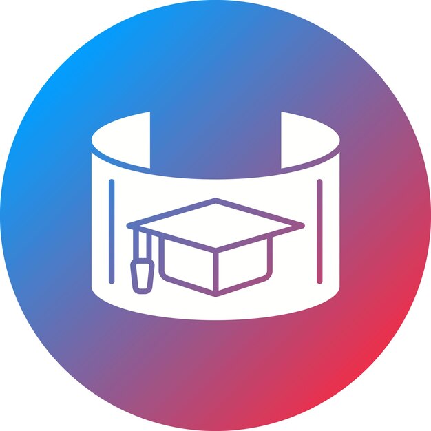Imagen vectorial de icono de educación virtual Se puede utilizar para la educación en línea