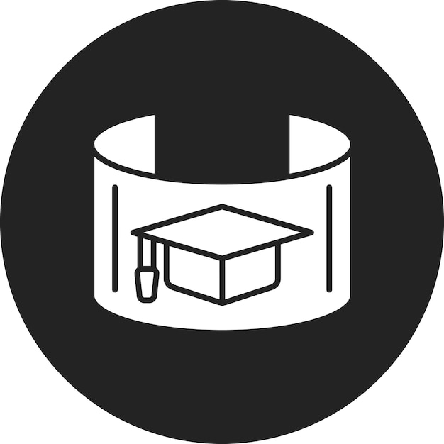 Imagen vectorial de icono de educación virtual Se puede utilizar para la educación en línea