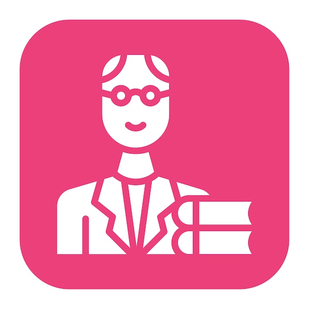 Imagen vectorial del icono del educador Se puede utilizar para el liderazgo de pensamiento